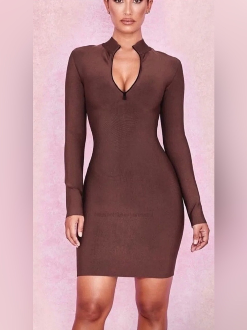 House of CB London Lana Long Sleeve Bandage Mini Dress $195